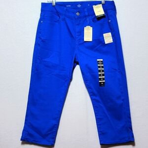 St. John's Bay‎ Royal Blue Denim Capri Pants SIZE 12 #707